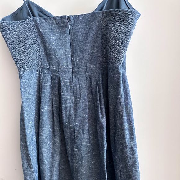 Madewell Chambray Tie Front Cutout Cami Dress Size 4 - Picture 8 of 14